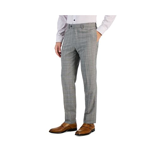 Tallia Mens Slim-Fit Plaid Wool Suit Separate Pants