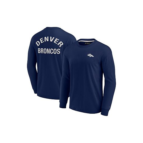 Fanatics Signature Mens and Womens Navy Denver Broncos Super Soft Long Sleeve T-shirt