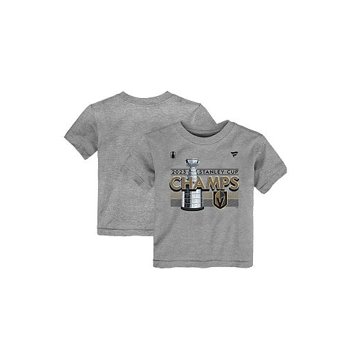 Fanatics Toddler Boys and Girls Heather Gray Vegas Golden Knights 2023 Stanley Cup Champions Locker Room T-shirt