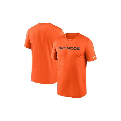 Nike Mens Orange Denver Broncos Legend Wordmark Performance T-shirt