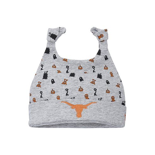 New Era Newborn and Infant Boys and Girls Heather Gray Texas Longhorns Critter Cuffed Knit Hat