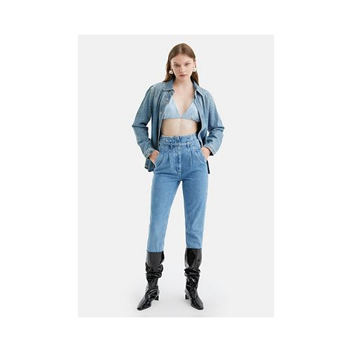 NOCTURNE Womens High-Waisted Mom Jeans