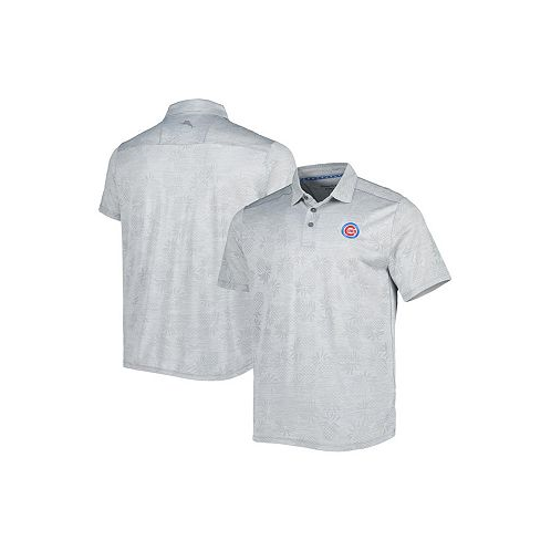 Tommy Bahama Mens Gray Chicago Cubs IslandZone Pineapple Palm Coast Polo Shirt