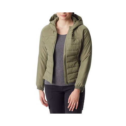 BASS OUTDOOR Womens Hooded Long-Sleeve Zip-Front Jacket