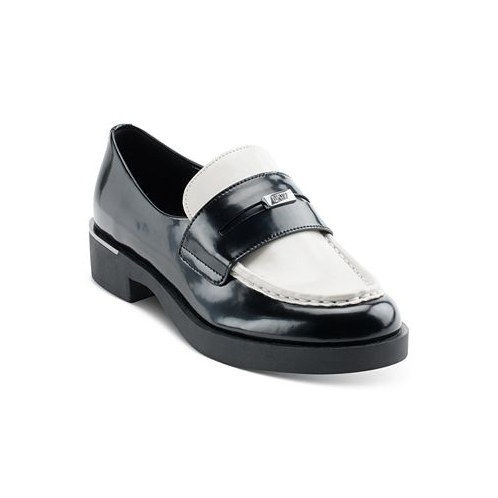 DKNY Womens Ivette Slip-On Penny Loafer Flats