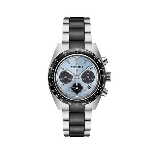 Seiko Mens Chronograph Prospex Speedtimer Solar Two-Tone Stainless Steel Bracelet Watch 39mm
