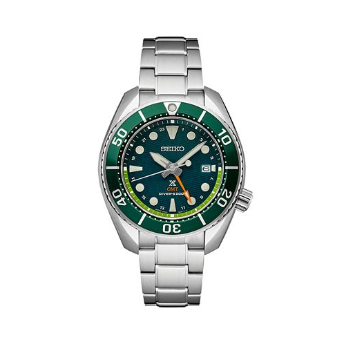 Seiko Mens Prospex Sea Sumo Solar GMT Stainless Steel Bracelet Watch 45mm