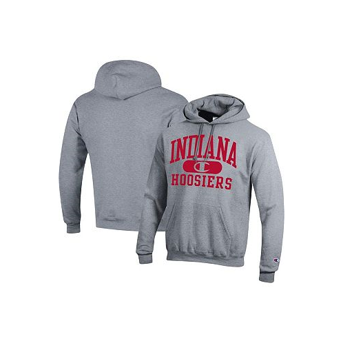 Champion Mens Heather Gray Indiana Hoosiers Arch Pill Pullover Hoodie
