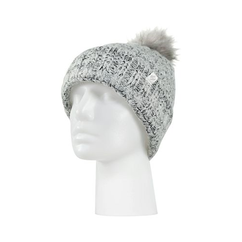 Heat Holders Womens Marseille Ribbed Roll-Up Pom-Pom Hat