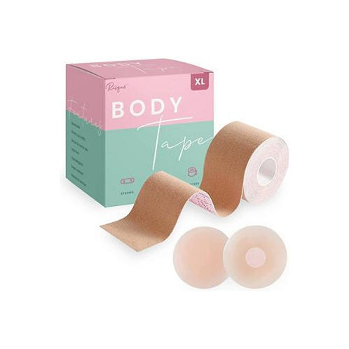 Risque Plus Size XL Beige Breast Lift Tape With 2 reusable silicon covers included | 1 roll tape