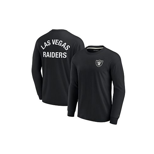 Fanatics Signature Mens and Womens Black Las Vegas Raiders Super Soft Long Sleeve T-shirt