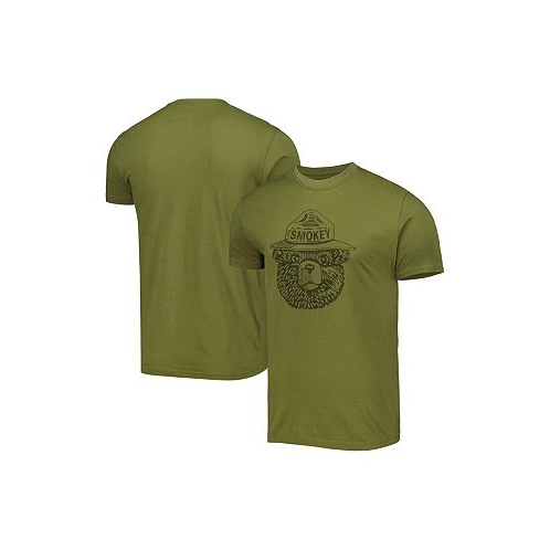 American Needle Mens and Womens Green Smokey the Bear Brass Tacks T-shirt