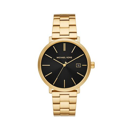 Michael Kors Mens Blake Three-Hand Date Gold-Tone Stainless Steel Watch 42mm