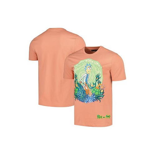 Freeze Max Mens Orange Rick And Morty Graphic T-shirt