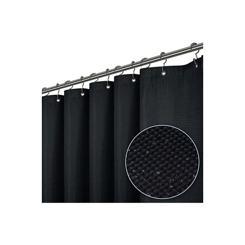 Liba 72 W x 84 H Waffle Weave Fabric Shower Curtain