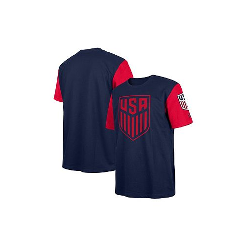 New Era Mens 5th & Ocean by Navy USMNT Athleisure Heavy Jersey T-shirt