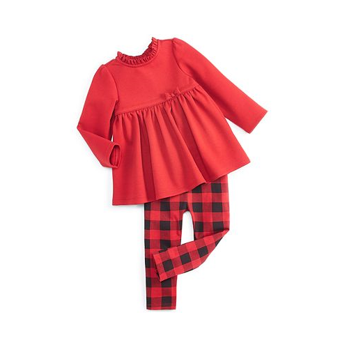 First Impressions Baby Girls Peplum Top and Leggings 2 Piece Set