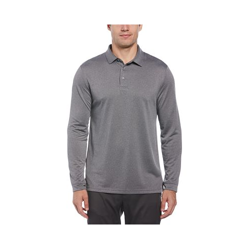 PGA TOUR Mens Micro Birdseye Long Sleeve Golf Polo Shirt