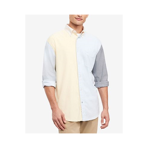 Tommy Hilfiger Mens Regular-Fit Colorblocked Oxford Shirt