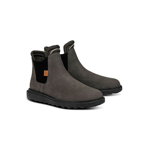 Hey Dude Mens Branson Craft Leather Casual Chelsea Boots from Finish Line