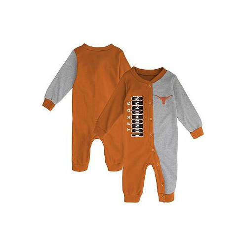 Outerstuff Infant Boys and Girls Texas Orange Heather Gray Texas Longhorns Halftime Two-Tone Sleeper