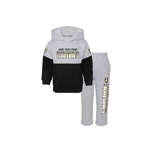 Outerstuff Toddler Boys and Girls Heather Gray Black Army Black Knights Playmaker Pullover Hoodie and Pants Set