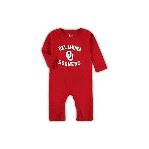Wes & Willy Infant Boys and Girls Crimson Distressed Oklahoma Sooners Core Long Sleeve Jumper