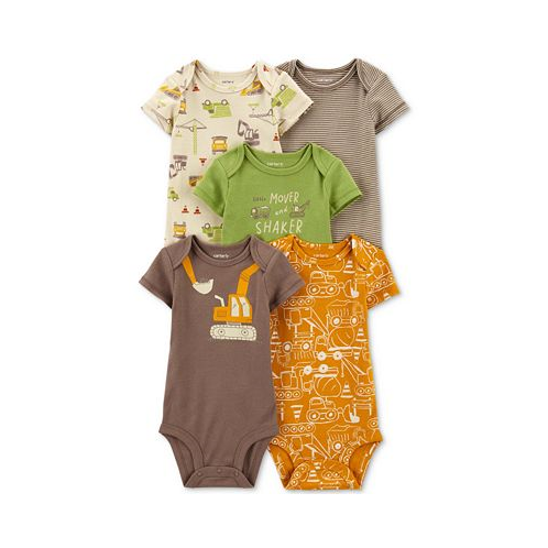 Carters Baby Boys 5-Pk. Printed Short-Sleeve Bodysuits