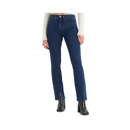 Levis Womens 314 Shaping Mid-Rise Seamed Straight Jeans