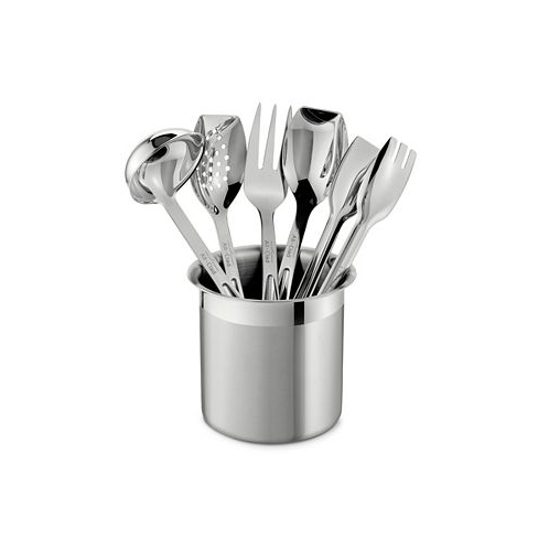 All-Clad Stainless Steel Cook and Serve Kitchen Utensil Crock Set 6 Piece