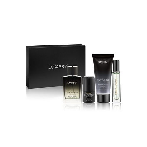 Lovery Mens 4-Pc. Black Amber Eau de Parfum Gift Set