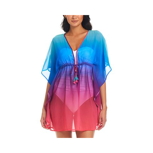 Bleu by Rod Beattie Womens Heat Of The Moment Caftan Swim Cover-Up