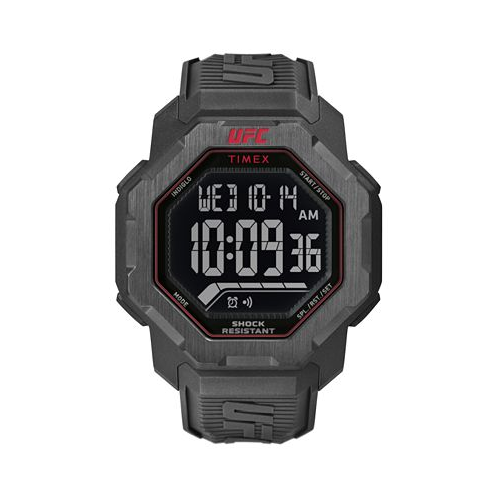 Timex UFC Mens Knockout Digital Black Polyurethane Watch 48mm