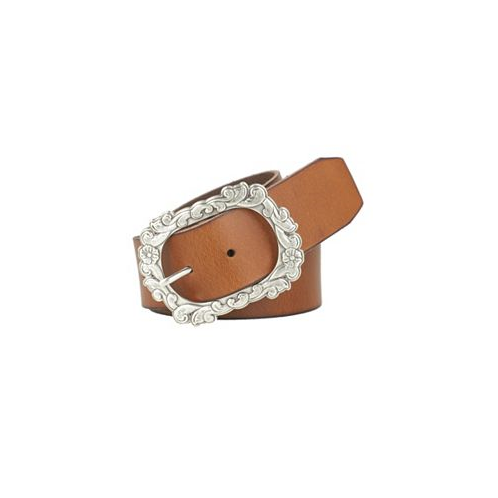 Frye 45mm Smooth Panel with Floral Buckle