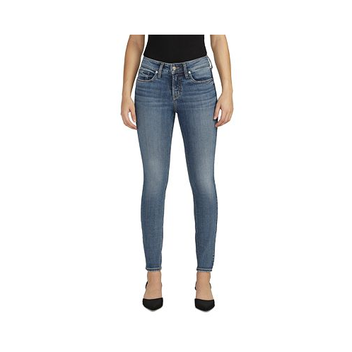 Silver Jeans Co. Womens Suki Mid-Rise Curvy-Fit Skinny-Leg Jeans