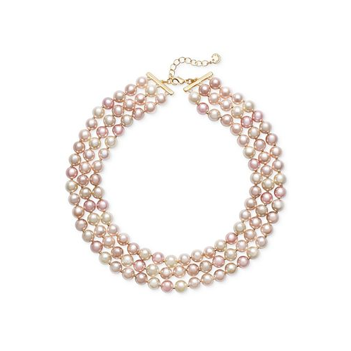 Charter Club Imitation Pearl Triple Layer Necklace 17 + 2 extender