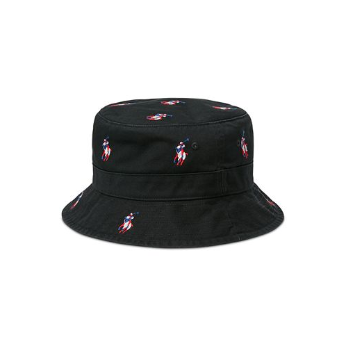 Polo Ralph Lauren Mens Tricolor Pony Twill Bucket Hat