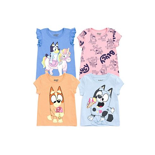 Bluey Toddler| Child Girls 4 Pack T-Shirts