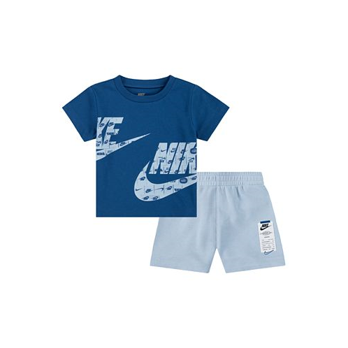 Nike Little Boys Split French Terry T-shirt and Shorts 2 Piece Set