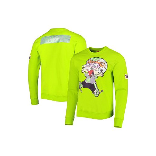 Freeze Max Mens and Womens Neon Green Rugrats Chuckie Runaway Football Pullover Sweatshirt