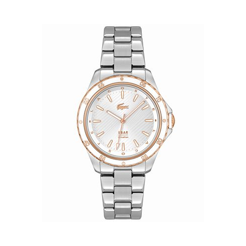 Lacoste Womens Santorini Quartz Silver-tone Stainless Steel Bracelet Watch 36mm