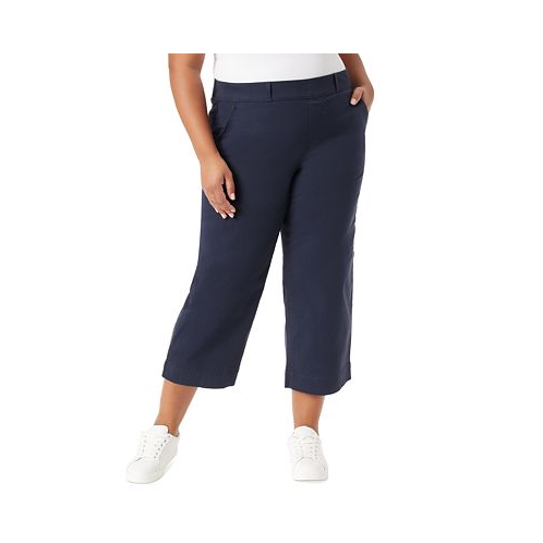 Gloria Vanderbilt Plus Size Shape Effect Wide-Leg Cropped Pants