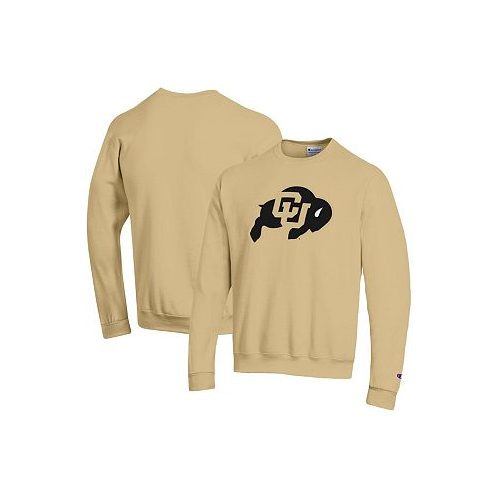 Champion Mens Gold Colorado Buffaloes Primary Logo Pullover Sweatshirt