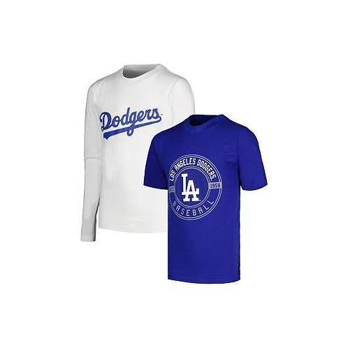 Stitches Big Boys Royal White Los Angeles Dodgers T-shirt Combo Set