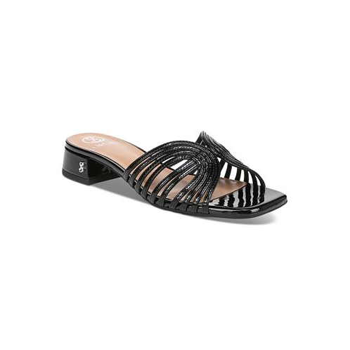 Sam and Libby Womens Della Slip On Strappy Flat Sandals