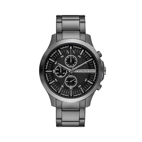A|X Armani Exchange Mens Hampton Chronograph Gunmetal Stainless Steel Watch 46mm