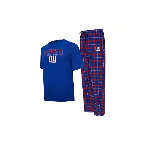 Concepts Sport Mens Royal Red New York Giants Arctic T-shirt and Pajama Pants Sleep Set
