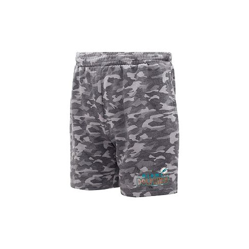 Concepts Sport Mens Charcoal Miami Dolphins Biscayne Camo Shorts