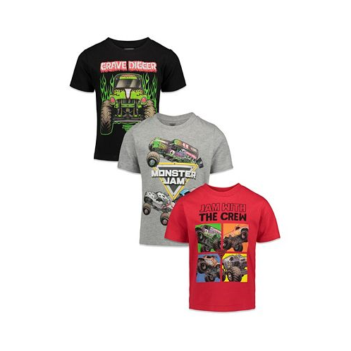 Monster Jam Trucks Boys 3 Pack Graphic T-Shirts Toddler| Child