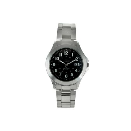Peugeot Men 38mm Military Dial Stainless Steel Bracelet watch
